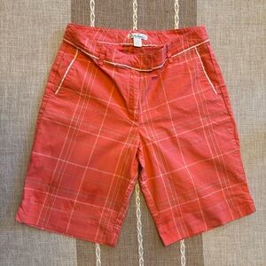 Lady Hagen Coral Plaid Shorts